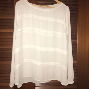 White blouse with striped detailing